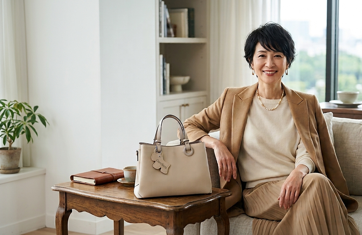 CureBorsaのバッグを持つ女性